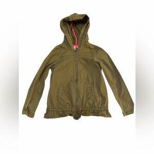 Cat & Jack Olive Green Hooded Jacket Girls Size 6/6X